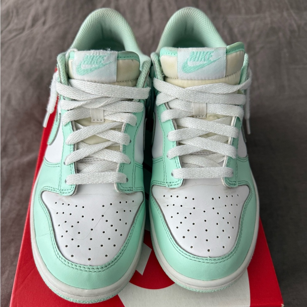 Nike Dunk Low GS Big Kids (FZ3534-100) “Mint Foam” - Picture 2 of 12